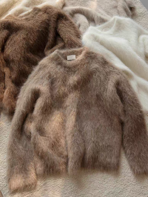 Alpaca shaggy knit