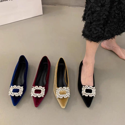 【30%OFF】Velour bijoux pumps /23cm/25cm