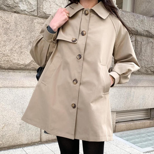A-line trench coat