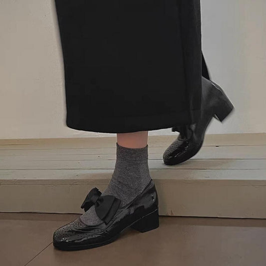 Manish bow loafers