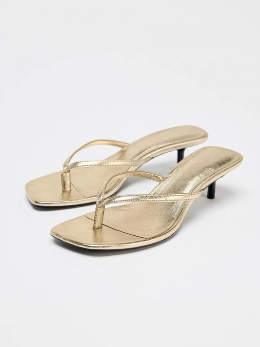 Metalic Square Sandals