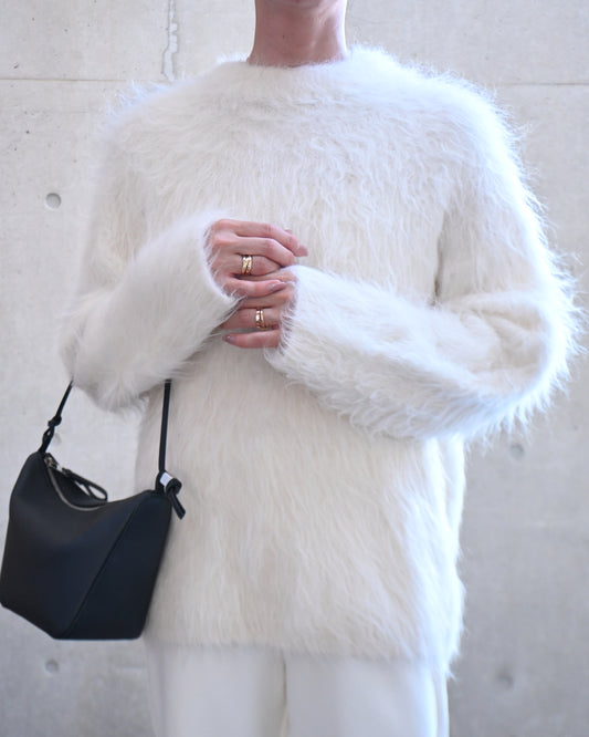 Alpaca shaggy knit