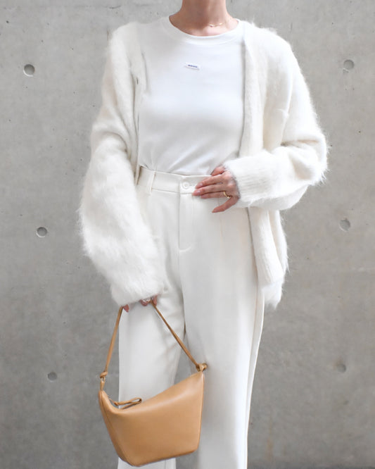 Alpaca shaggy cardigan