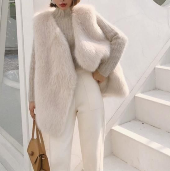 Eco fur vest