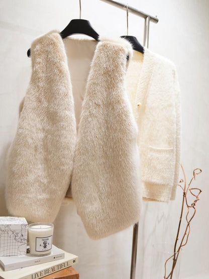Eco fur vest
