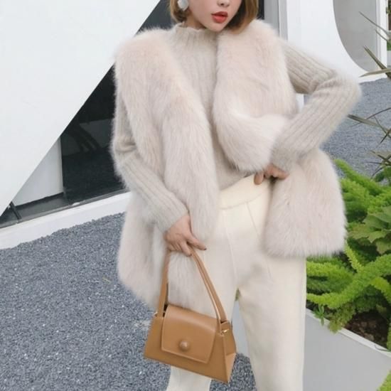 Eco fur vest