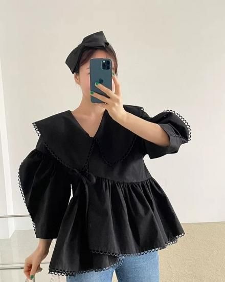 Frill wrap shirts