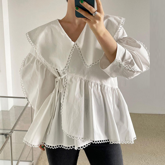 Frill wrap shirts
