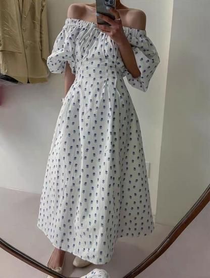 Bleu flower dress