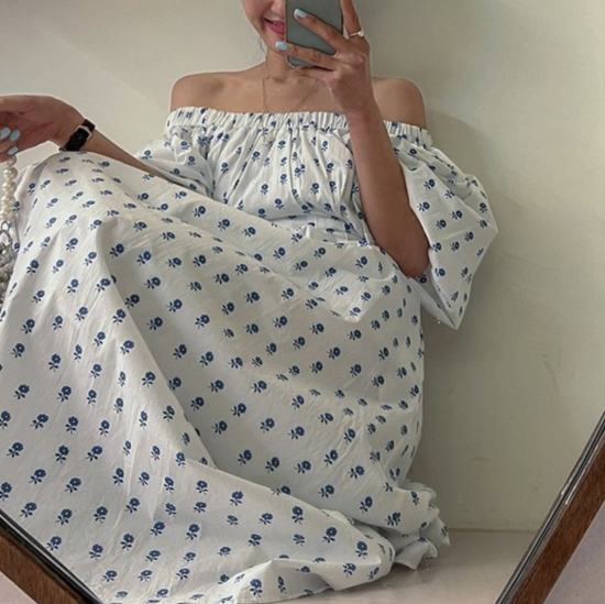 Bleu flower dress