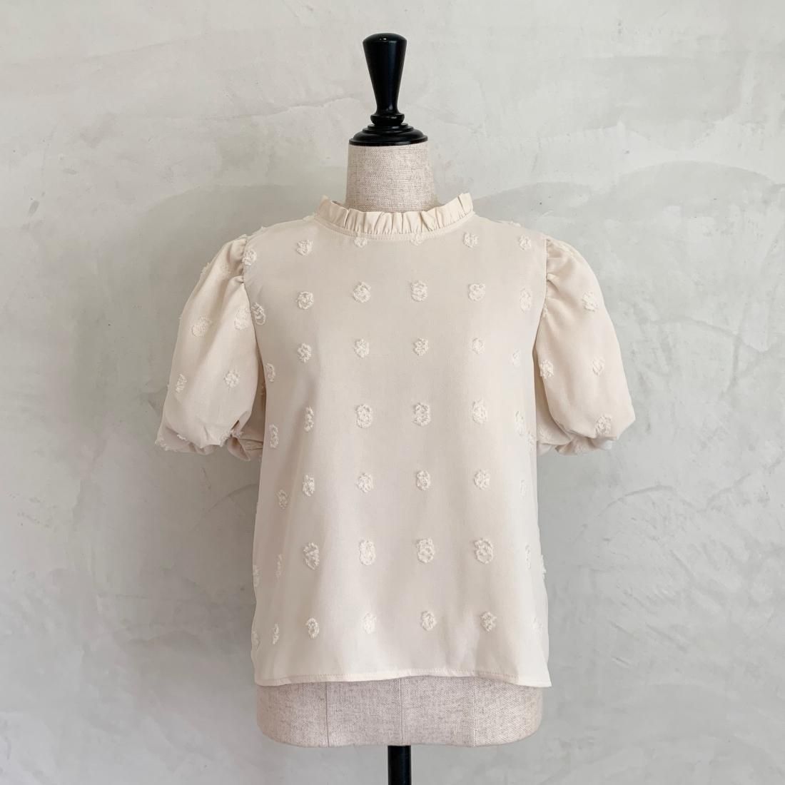即納【SALE】Dot macy tops