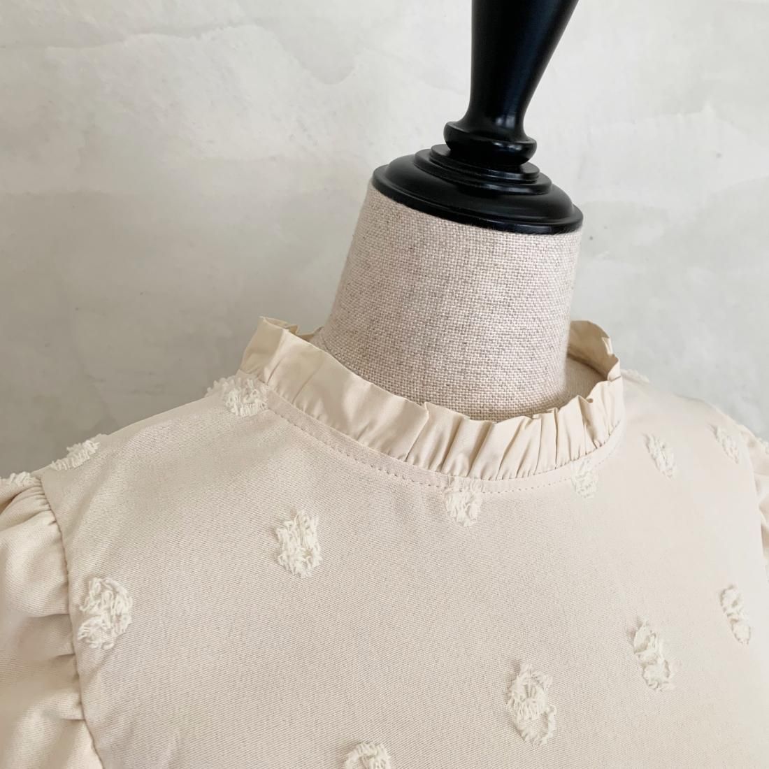 即納【SALE】Dot macy tops