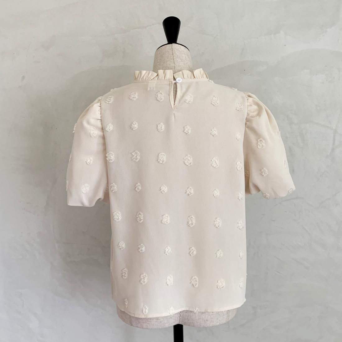 即納【SALE】Dot macy tops