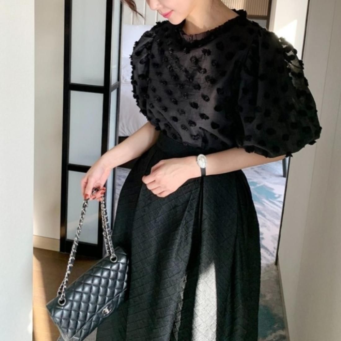 即納【30%OFF】Dot macy tops