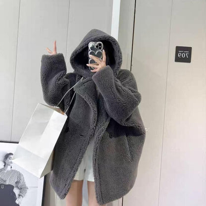 Boa short hoodie coat