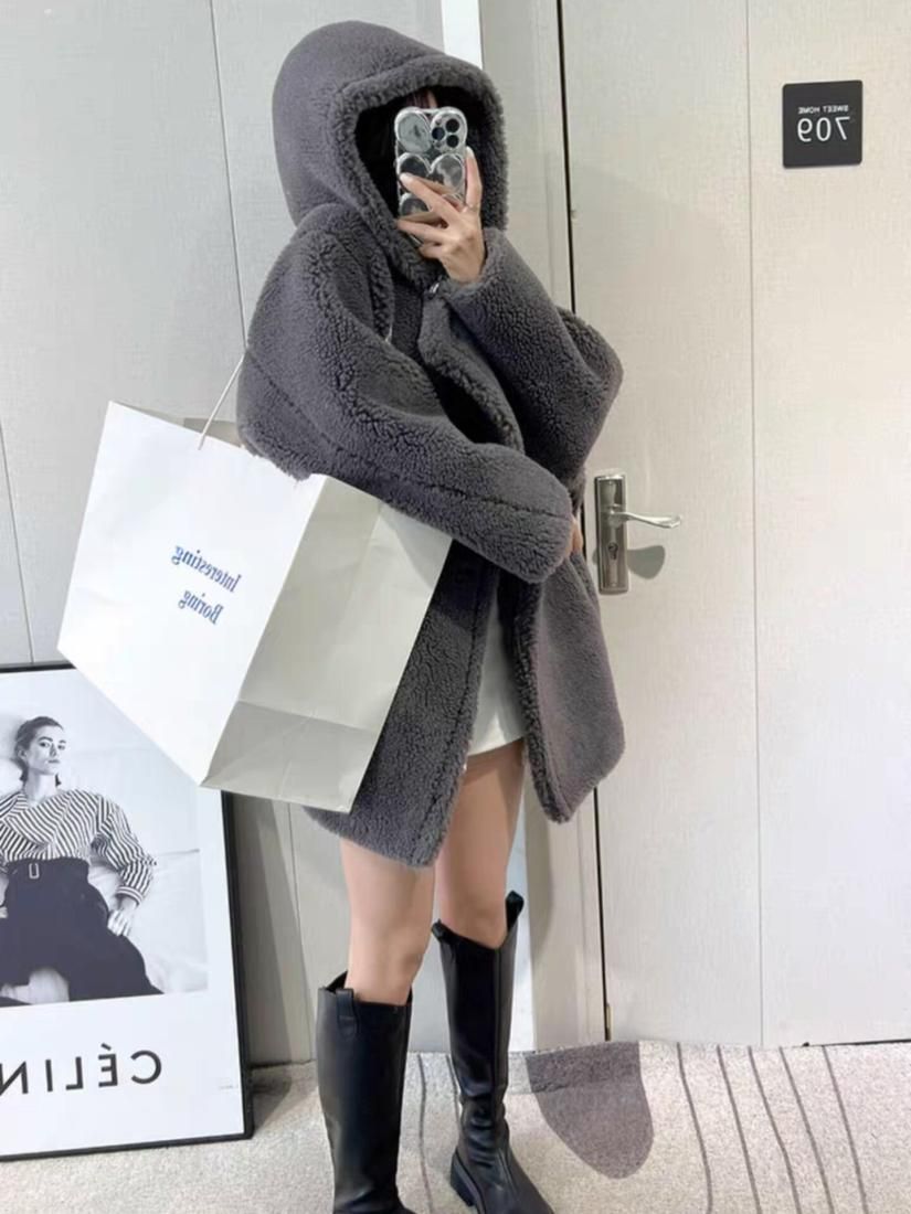 Boa short hoodie coat