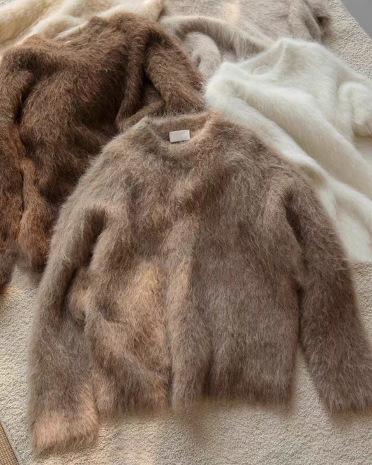 Alpaca shaggy knit