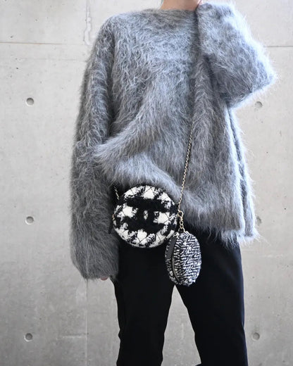 Alpaca shaggy knit