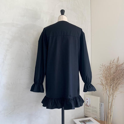 Frill tunic shirts