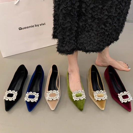 【30%OFF】Velour bijoux pumps /23cm/25cm