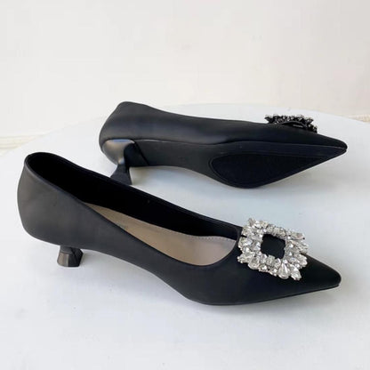 Bijoux satin heels