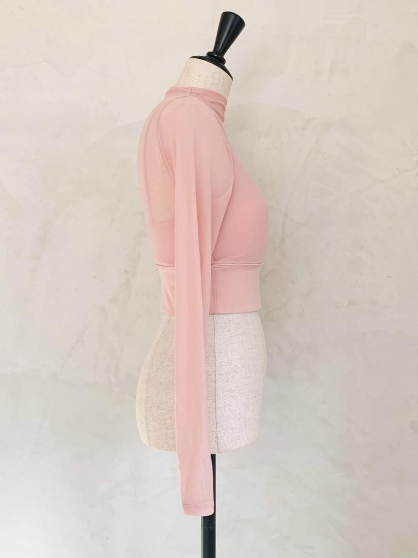 Mesh cropped sports bra