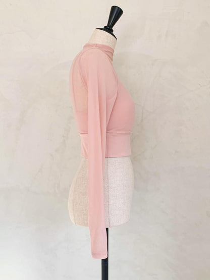 Mesh cropped sports bra