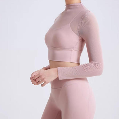 Mesh cropped sports bra