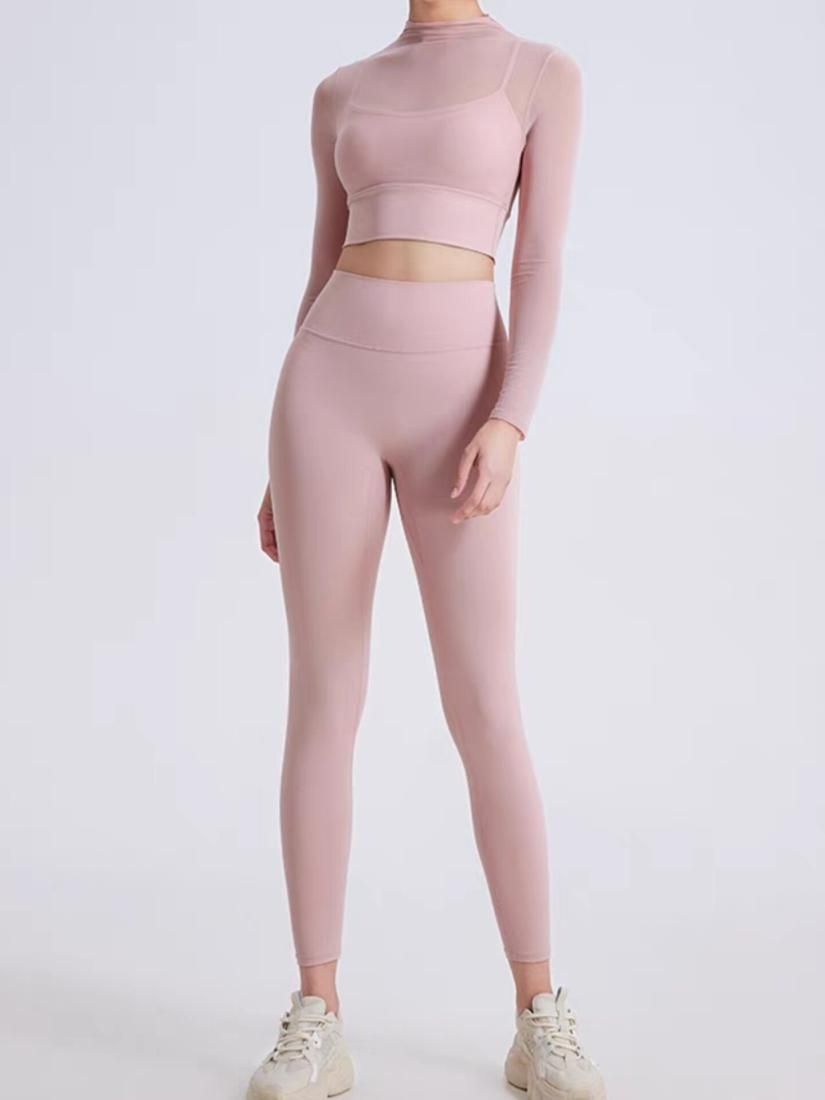 Mesh cropped sports bra