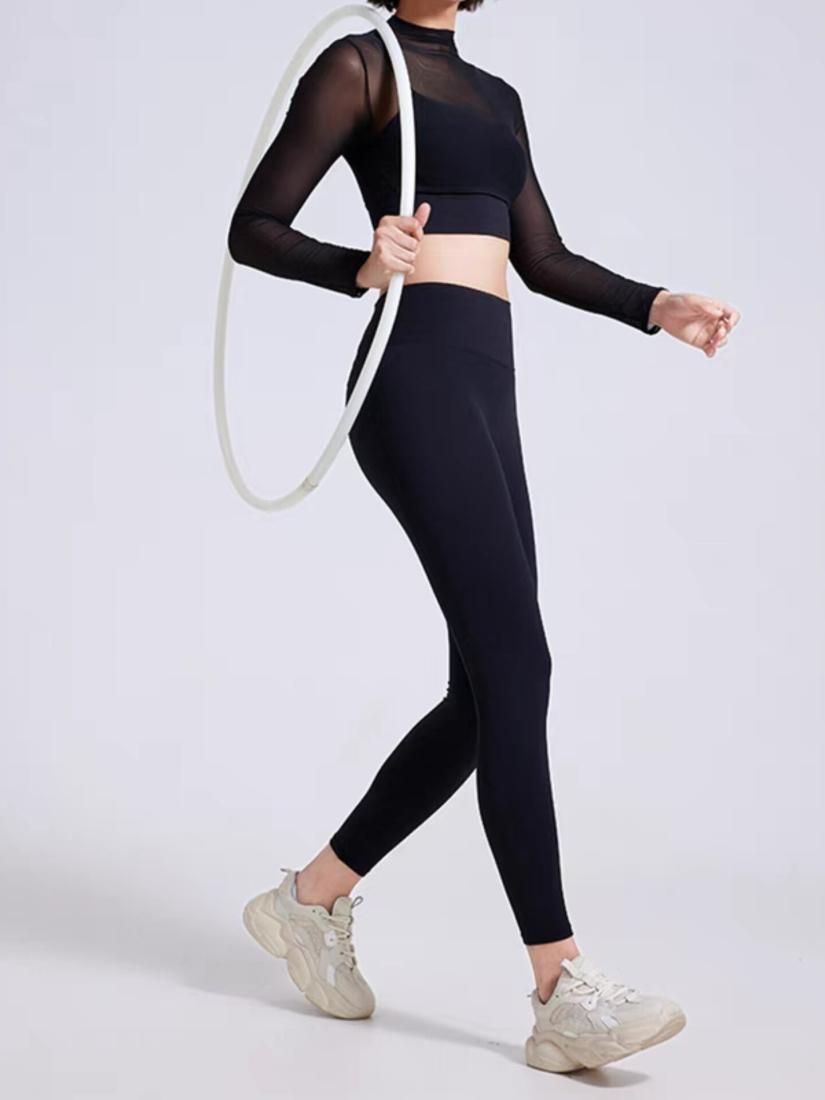 Mesh cropped sports bra