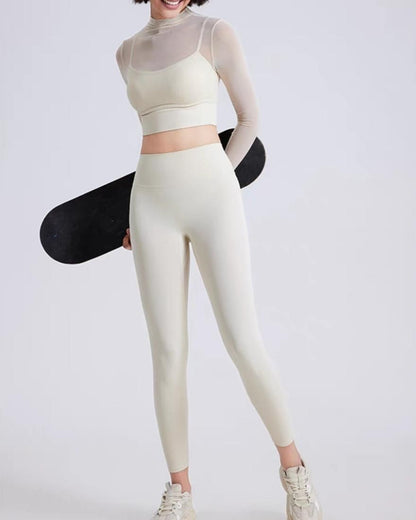 Mesh cropped sports bra