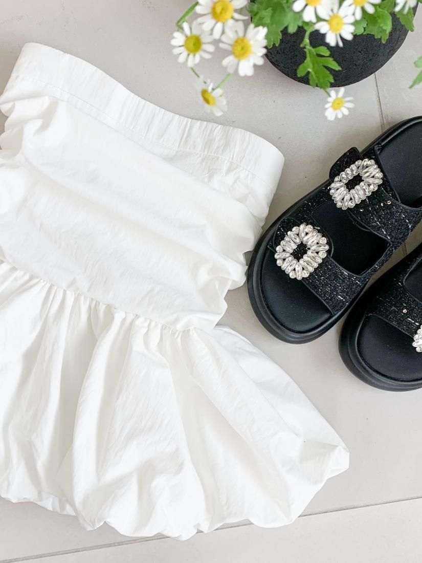 Tweed bijoux sandals