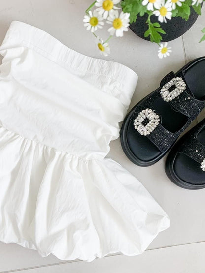 Tweed bijoux sandals