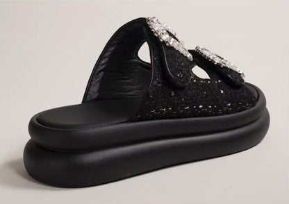 Tweed bijoux sandals