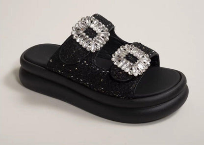 Tweed bijoux sandals