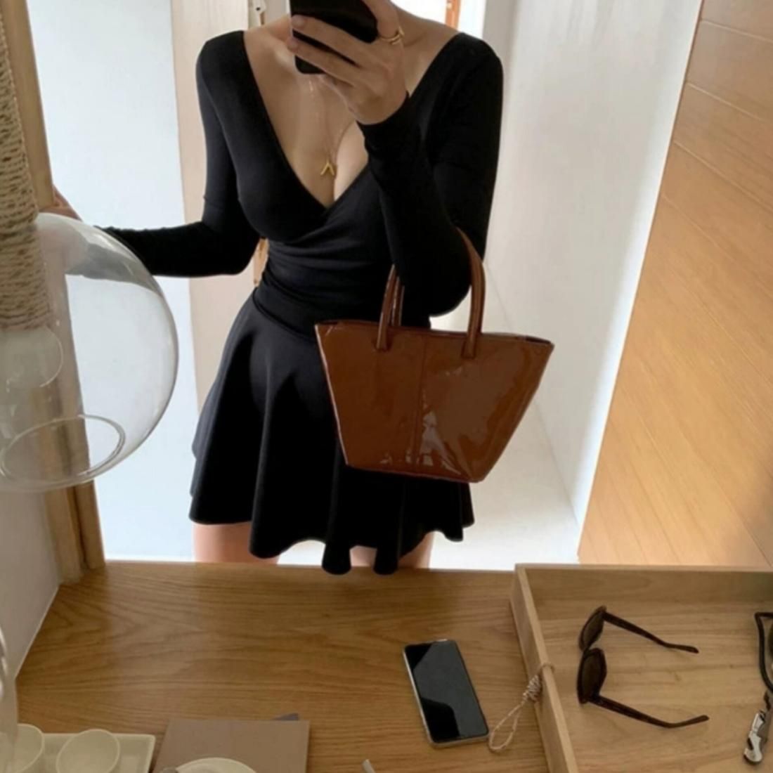Vneck one-piece 