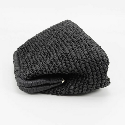 Straw clutch bag