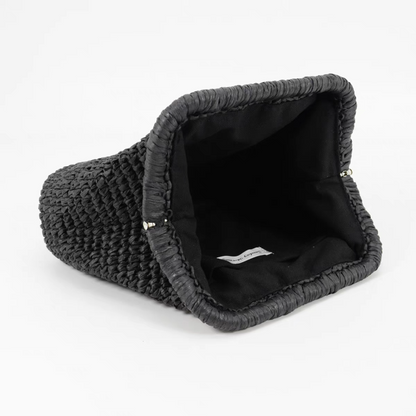 Straw clutch bag