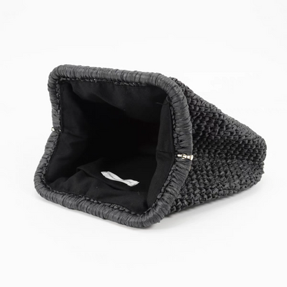 Straw clutch bag