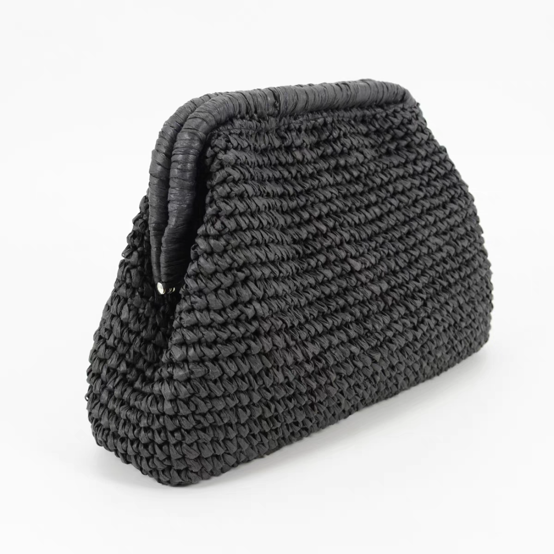 Straw clutch bag