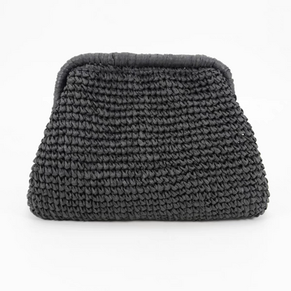 Straw clutch bag