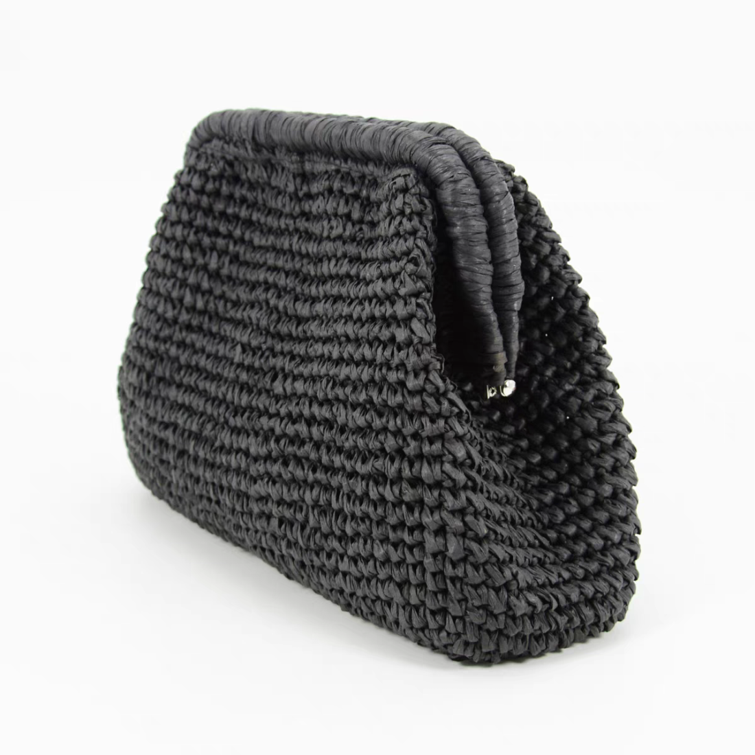 Straw clutch bag