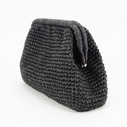 Straw clutch bag
