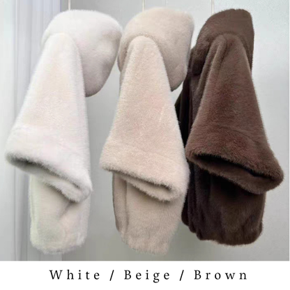 Eco fur hoodie jacket