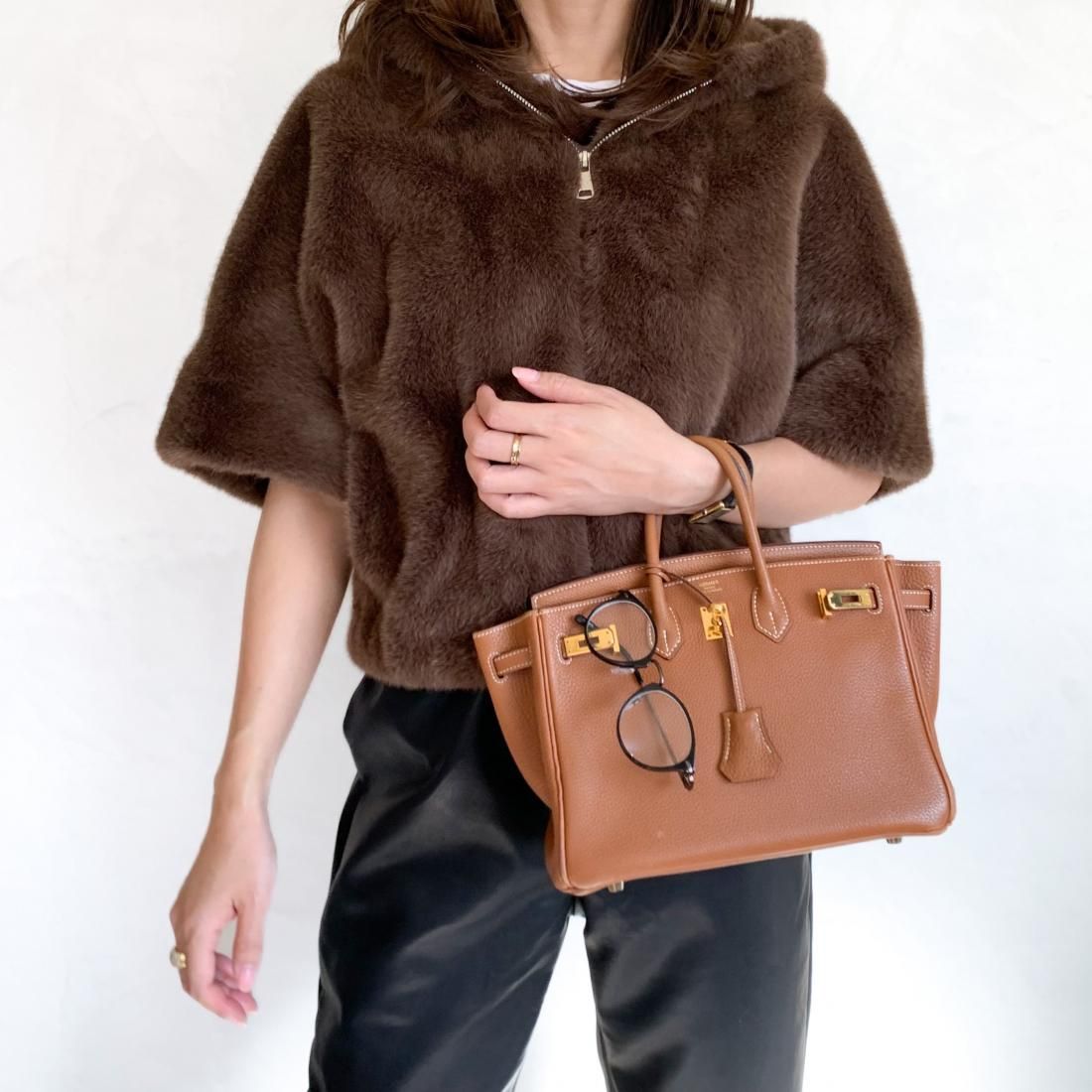 Eco fur hoodie jacket