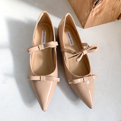 Secret heel bow shoes