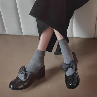 Manish bow loafers