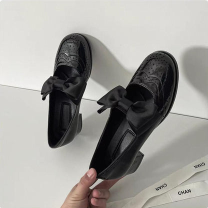 Manish bow loafers