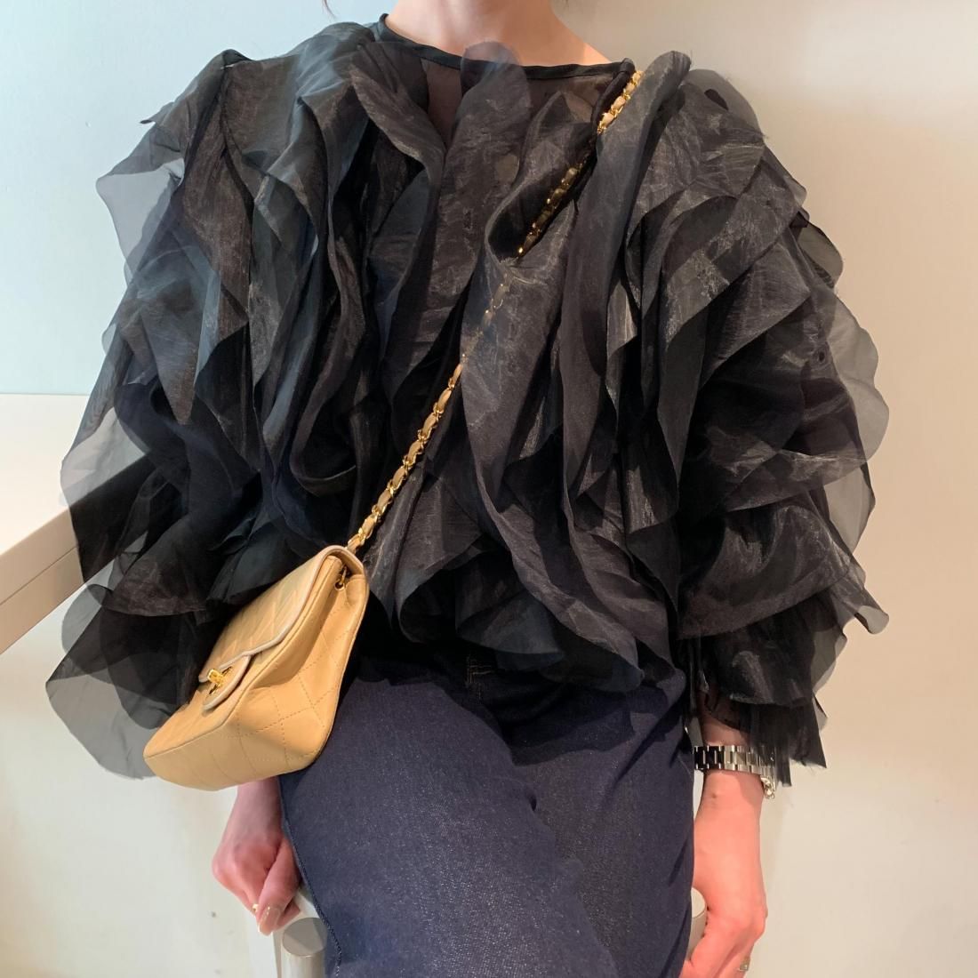 Petals chiffon blouse