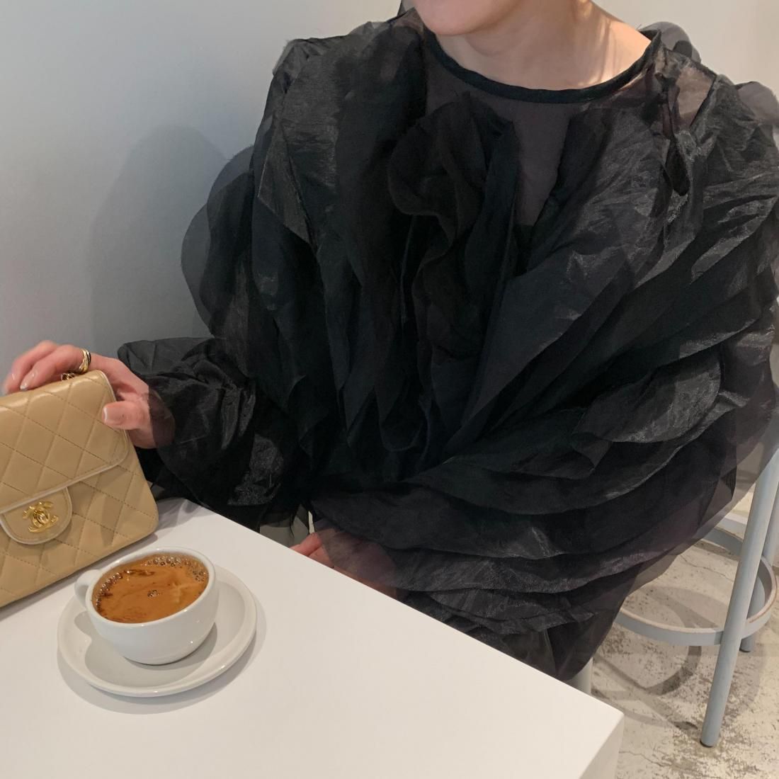 Petals chiffon blouse